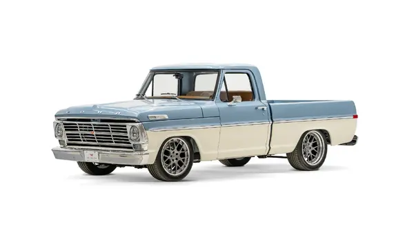 Brittany Blue 1968 Ford F100_3 Drivers Side Front 3.4